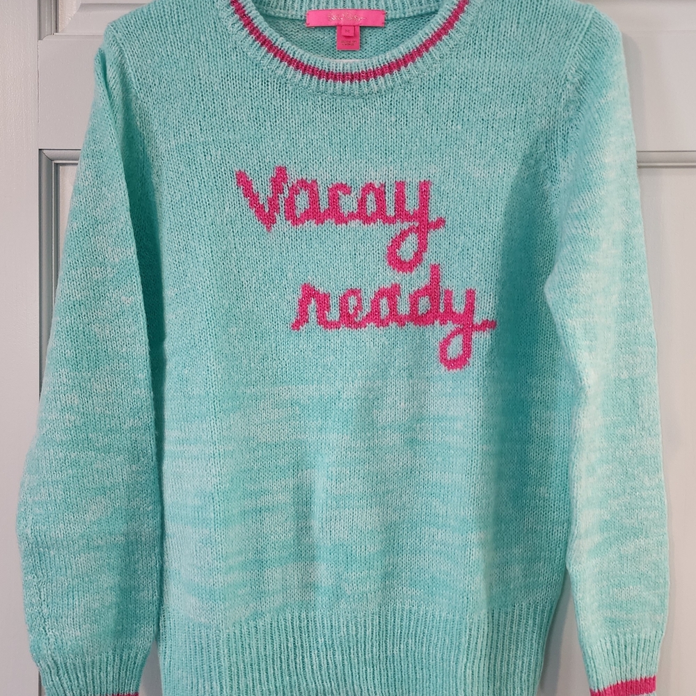 Lilly Pulitzer Surf Blue Vacay Ready Rollins Sweater